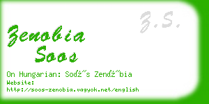 zenobia soos business card